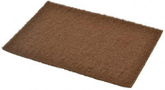 Merit Abrasives - Medium Grade, Aluminum Oxide Hand Pad - Brown, 6" Wide x 9" Long, Nonwoven - Eagle Tool & Supply