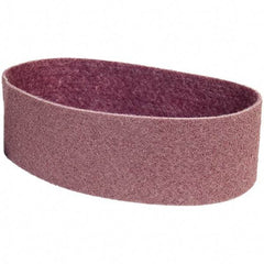 Merit Abrasives - 4" Wide x 36" OAL, Aluminum Oxide Abrasive Belt - Aluminum Oxide, Medium, Nonwoven - Eagle Tool & Supply