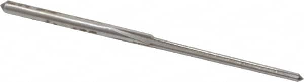 Made in USA - #7/0 Pin, 0.0666" Diam, 0.0497" Small End, 5/64" Diam Straight Shank, 13/16" Flute, Taper Pin Reamer - Eagle Tool & Supply