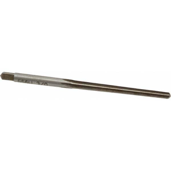 Made in USA - #3/0 Pin, 0.1302" Diam, 0.1029" Small End, 9/64" Diam Straight Shank, 1-5/16" Flute, Taper Pin Reamer - Eagle Tool & Supply