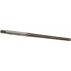 Made in USA - #3/0 Pin, 0.1302" Diam, 0.1029" Small End, 9/64" Diam Straight Shank, 1-5/16" Flute, Taper Pin Reamer - Eagle Tool & Supply