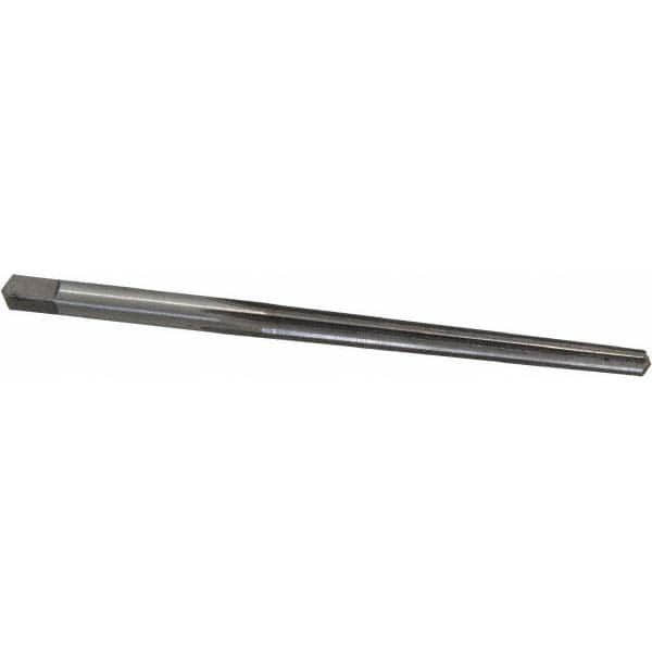 Made in USA - #0 Pin, 0.1638" Diam, 0.1287" Small End, 11/64" Diam Straight Shank, 1-11/16" Flute, Taper Pin Reamer - Eagle Tool & Supply