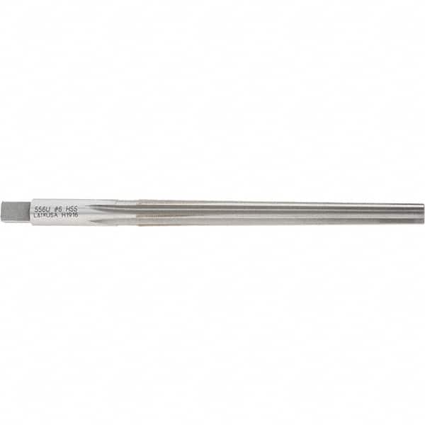 Made in USA - #6 Pin, 0.354" Diam, 0.2773" Small End, 23/64" Diam Straight Shank, 3-11/16" Flute, Taper Pin Reamer - Eagle Tool & Supply