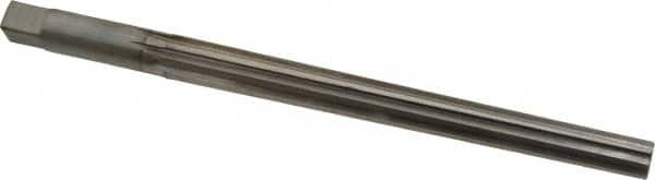 Made in USA - #9 Pin, 0.6066" Diam, 0.4805" Small End, 9/16" Diam Straight Shank, 6-1/16" Flute, Taper Pin Reamer - Eagle Tool & Supply
