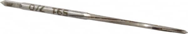 Made in USA - #7/0 Pin, 0.0666" Diam, 0.0497" Small End, 5/64" Diam Straight Shank, 13/16" Flute, Taper Pin Reamer - Eagle Tool & Supply
