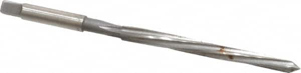 Made in USA - #3/0 Pin, 0.1302" Diam, 0.1029" Small End, 9/64" Diam Straight Shank, 1-5/16" Flute, Taper Pin Reamer - Eagle Tool & Supply