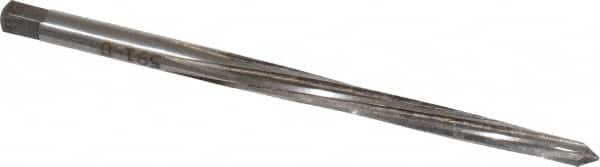 Made in USA - #0 Pin, 0.1638" Diam, 0.1287" Small End, 11/64" Diam Straight Shank, 1-11/16" Flute, Taper Pin Reamer - Eagle Tool & Supply