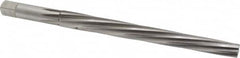 Made in USA - #9 Pin, 0.6066" Diam, 0.4805" Small End, 9/16" Diam Straight Shank, 6-1/16" Flute, Taper Pin Reamer - Eagle Tool & Supply