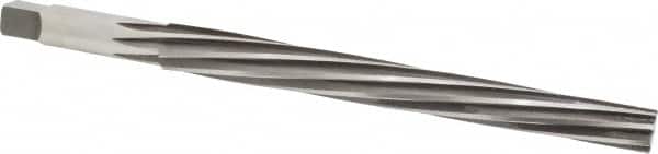 Made in USA - #10 Pin, 0.7216" Diam, 0.5799" Small End, 5/8" Diam Straight Shank, 6-13/16" Flute, Taper Pin Reamer - Eagle Tool & Supply