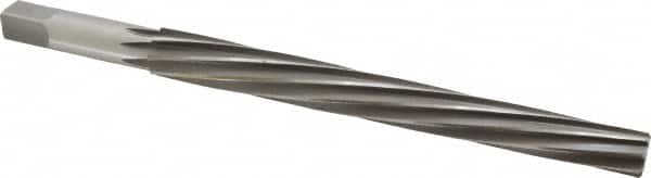 Made in USA - #11 Pin, 0.878" Diam, 0.706" Small End, 3/4" Diam Straight Shank, 8-1/4" Flute, Taper Pin Reamer - Eagle Tool & Supply