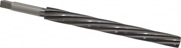 Made in USA - #12 Pin, 1.05" Diam, 0.842" Small End, 3/4" Diam Straight Shank, 10" Flute, Taper Pin Reamer - Eagle Tool & Supply