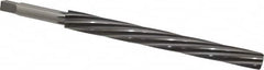 Made in USA - #12 Pin, 1.05" Diam, 0.842" Small End, 3/4" Diam Straight Shank, 10" Flute, Taper Pin Reamer - Eagle Tool & Supply