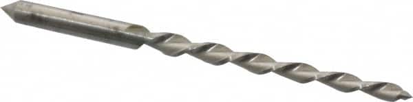 Made in USA - #3/0 Pin, 0.1302" Diam, 0.1029" Small End, 9/64" Diam Straight Shank, 1-5/16" Flute, Taper Pin Reamer - Eagle Tool & Supply