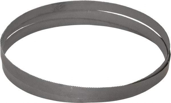 Starrett - 14 to 18 TPI, 5' 4-1/2" Long x 1/2" Wide x 0.025" Thick, Welded Band Saw Blade - Bi-Metal, Toothed Edge, Raker Tooth Set, Contour Cutting - Eagle Tool & Supply