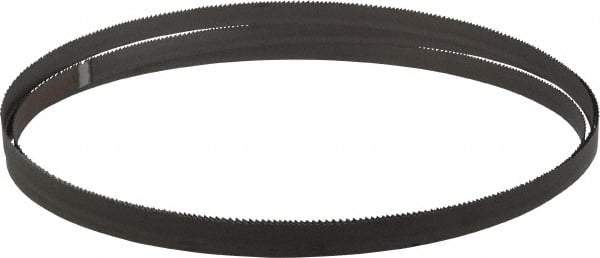 Starrett - 10 to 14 TPI, 7' 9" Long x 1/2" Wide x 0.025" Thick, Welded Band Saw Blade - Bi-Metal, Toothed Edge, Raker Tooth Set, Contour Cutting - Eagle Tool & Supply
