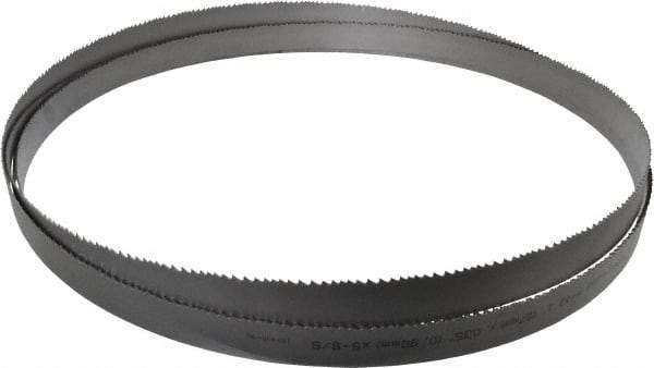 Starrett - 5 to 8 TPI, 13' 3" Long x 1" Wide x 0.035" Thick, Welded Band Saw Blade - Bi-Metal, Toothed Edge, Raker Tooth Set, Contour Cutting - Eagle Tool & Supply