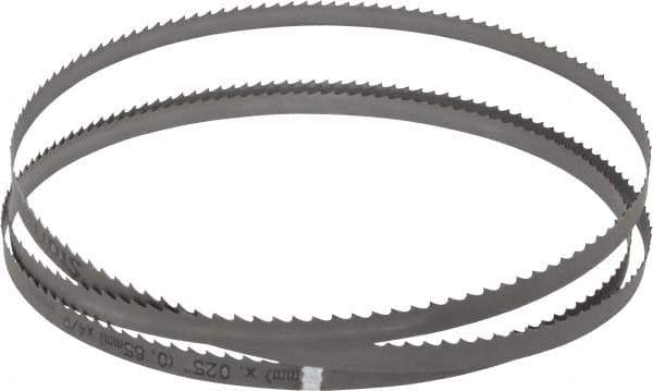 Starrett - 4 TPI, 7' 8" Long x 1/2" Wide x 0.025" Thick, Welded Band Saw Blade - Bi-Metal, Toothed Edge, Raker Tooth Set, Contour Cutting - Eagle Tool & Supply