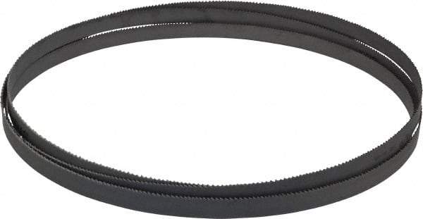 Starrett - 10 to 14 TPI, 7' 9-1/2" Long x 1/2" Wide x 0.035" Thick, Welded Band Saw Blade - Bi-Metal, Toothed Edge, Raker Tooth Set, Contour Cutting - Eagle Tool & Supply