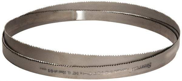 Starrett - 4 to 6 TPI, 15' 4" Long x 1-1/4" Wide x 0.042" Thick, Welded Band Saw Blade - Bi-Metal, Toothed Edge, Raker Tooth Set, Contour Cutting - Eagle Tool & Supply