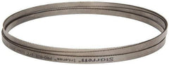 Starrett - 10 to 14 TPI, 16' Long x 1/2" Wide x 0.035" Thick, Welded Band Saw Blade - Bi-Metal, Toothed Edge, Raker Tooth Set, Contour Cutting - Eagle Tool & Supply