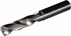 Seco - 12mm 140° Solid Carbide Jobber Drill - Bright Finish, Right Hand Cut, Spiral Flute, Straight Shank, 118mm OAL - Eagle Tool & Supply
