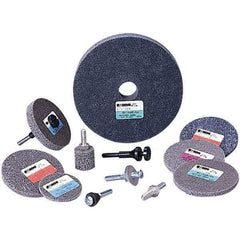 Standard Abrasives - 6" Diam, 1/4" Face Width, 1/2" Center Hole, Fine Grade, Silicon Carbide Deburring Wheel - Unitized, Soft Grade - Eagle Tool & Supply