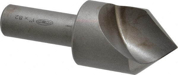 Keo - 1" Head Diam, 1/2" Shank Diam, 1 Flute 82° High Speed Steel Countersink - Eagle Tool & Supply
