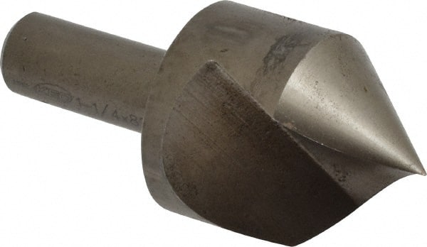 Keo - 1-1/4" Head Diam, 1/2" Shank Diam, 1 Flute 82° High Speed Steel Countersink - Eagle Tool & Supply