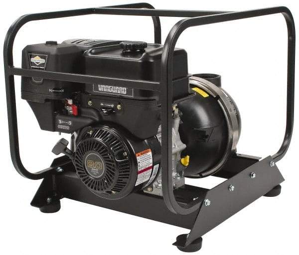 Value Collection - 8 HP, 3,600 RPM, 3 Port Size, B and S Intek, Self Priming Engine Pump - Polyester, Silicon Carbide Shaft Seal - Eagle Tool & Supply