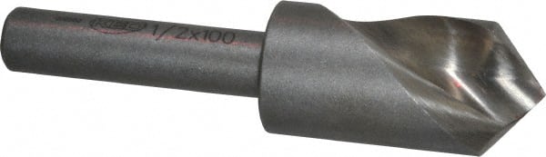 Keo - 1/2" Head Diam, 1/4" Shank Diam, 1 Flute 100° High Speed Steel Countersink - Eagle Tool & Supply