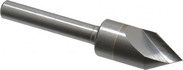 M.A. Ford - 1/2" Head Diam, 1/4" Shank Diam, 1 Flute 60° Solid Carbide Countersink - Eagle Tool & Supply