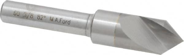 M.A. Ford - 3/8" Head Diam, 1/4" Shank Diam, 1 Flute 82° Solid Carbide Countersink - Eagle Tool & Supply