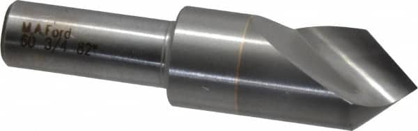 M.A. Ford - 3/4" Head Diam, 1/2" Shank Diam, 1 Flute 82° Solid Carbide Countersink - Eagle Tool & Supply