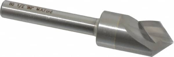 M.A. Ford - 1/2" Head Diam, 1/4" Shank Diam, 1 Flute 90° Solid Carbide Countersink - Eagle Tool & Supply