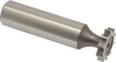 Keo - 5/8" Diam x 1/8" Face Width, High Speed Steel, 10 Teeth, Shank Connection Woodruff Keyseat Cutter - Uncoated, 2-1/8" OAL x 1/2" Shank, Straight Teeth, ANSI 405, Old Standard 5 - Eagle Tool & Supply