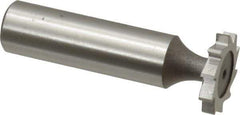 Keo - 3/4" Diam x 1/8" Face Width, High Speed Steel, 10 Teeth, Shank Connection Woodruff Keyseat Cutter - Uncoated, 2-1/8" OAL x 1/2" Shank, Straight Teeth, ANSI 406, Old Standard 7 - Eagle Tool & Supply