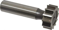 Keo - 1" Diam x 3/8" Face Width, High Speed Steel, 12 Teeth, Shank Connection Woodruff Keyseat Cutter - Uncoated, 2-3/8" OAL x 1/2" Shank, Straight Teeth, ANSI 1208, Old Standard 152 - Eagle Tool & Supply