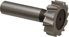 Keo - 1-1/4" Diam x 3/8" Face Width, High Speed Steel, 12 Teeth, Shank Connection Woodruff Keyseat Cutter - Uncoated, 2-3/8" OAL x 1/2" Shank, Staggered Teeth, ANSI 1210, Old Standard E - Eagle Tool & Supply