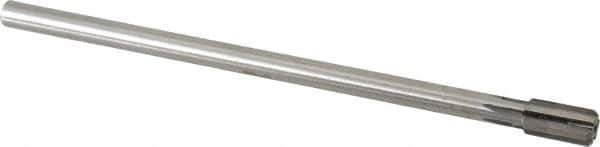 Made in USA - 13/32" Diam, 5/16" Max Diam Straight Shank, 3/4" Flute Length, Machine Expansion Reamer - Straight Flute, 7" OAL, Right Hand Cut, 6 Flutes, High Speed Steel, Bright Finish - Eagle Tool & Supply