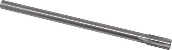 Made in USA - 7/16" Diam, 3/8" Max Diam Straight Shank, 7/8" Flute Length, Machine Expansion Reamer - Straight Flute, 7" OAL, Right Hand Cut, 6 Flutes, High Speed Steel, Bright Finish - Eagle Tool & Supply