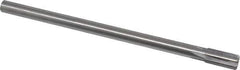 Made in USA - 7/16" Diam, 3/8" Max Diam Straight Shank, 7/8" Flute Length, Machine Expansion Reamer - Straight Flute, 7" OAL, Right Hand Cut, 6 Flutes, High Speed Steel, Bright Finish - Eagle Tool & Supply