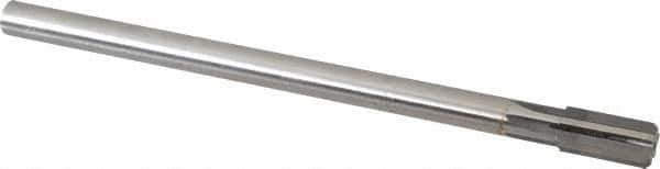 Made in USA - 17/32" Diam, 7/16" Max Diam Straight Shank, 1" Flute Length, Machine Expansion Reamer - Straight Flute, 8" OAL, Right Hand Cut, 6 Flutes, High Speed Steel, Bright Finish - Eagle Tool & Supply