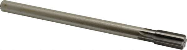 Made in USA - 21/32" Diam, 9/16" Max Diam Straight Shank, 1-1/4" Flute Length, Machine Expansion Reamer - Straight Flute, 9" OAL, Right Hand Cut, 6 Flutes, High Speed Steel, Bright Finish - Eagle Tool & Supply