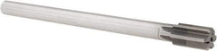 Made in USA - 23/32" Diam, 9/16" Max Diam Straight Shank, 1-1/4" Flute Length, Machine Expansion Reamer - Straight Flute, 9" OAL, Right Hand Cut, 6 Flutes, High Speed Steel, Bright Finish - Eagle Tool & Supply