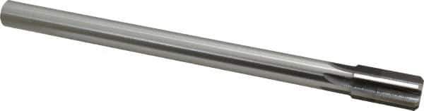 Made in USA - 3/4" Diam, 5/8" Max Diam Straight Shank, 1-3/8" Flute Length, Machine Expansion Reamer - Straight Flute, 9-1/2" OAL, Right Hand Cut, 6 Flutes, High Speed Steel, Bright Finish - Eagle Tool & Supply