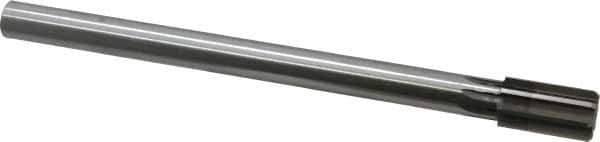 Made in USA - 13/16" Diam, 5/8" Max Diam Straight Shank, 1-3/8" Flute Length, Machine Expansion Reamer - Straight Flute, 9-1/2" OAL, Right Hand Cut, 8 Flutes, High Speed Steel, Bright Finish - Eagle Tool & Supply