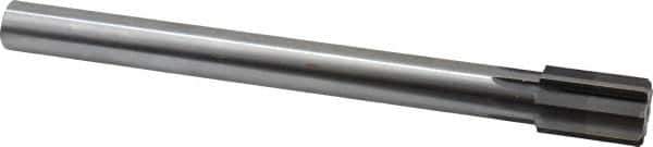 Made in USA - 1-1/8" Diam, 7/8" Max Diam Straight Shank, 1-3/4" Flute Length, Machine Expansion Reamer - Straight Flute, 11" OAL, Right Hand Cut, 8 Flutes, High Speed Steel, Bright Finish - Eagle Tool & Supply