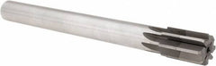 Made in USA - 1-3/16" Diam, 1" Max Diam Straight Shank, 1-3/4" Flute Length, Machine Expansion Reamer - Straight Flute, 11" OAL, Right Hand Cut, 8 Flutes, High Speed Steel, Bright Finish - Eagle Tool & Supply