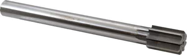 Made in USA - 1-5/16" Diam, 1" Max Diam Straight Shank, 1-7/8" Flute Length, Machine Expansion Reamer - Straight Flute, 11-1/2" OAL, Right Hand Cut, 8 Flutes, High Speed Steel, Bright Finish - Eagle Tool & Supply