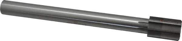 Made in USA - 1-3/8" Diam, 1" Max Diam Straight Shank, 2" Flute Length, Machine Expansion Reamer - Straight Flute, 12" OAL, Right Hand Cut, 8 Flutes, High Speed Steel, Bright Finish - Eagle Tool & Supply